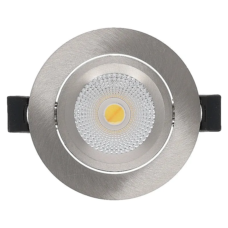 Set | 6x LED-Einbaustrahler | VARDA | 6 W | Farbtemperaturschalter | Rund | Silber | Geringe Einbautiefe