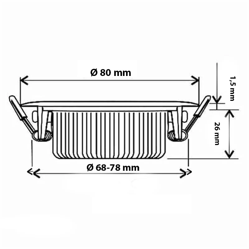 Set | 6x LED-Einbaustrahler | VARDA | 6 W | Farbtemperaturschalter | Rund | Schwarz | Geringe Einbautiefe