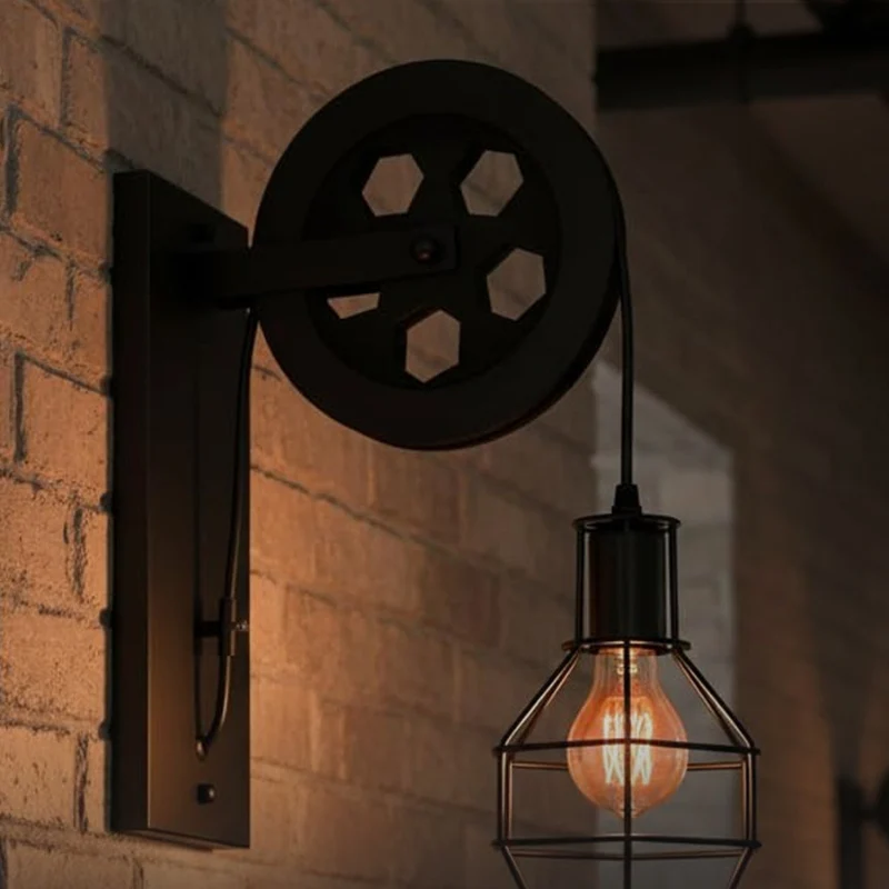 LEDSONE Vintage Rad-Wandlampe Industrial Flur ~3662