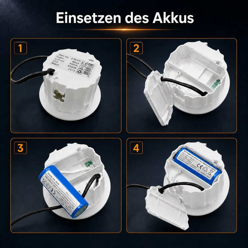Einbau-Notbeleuchtung | 1.6W | IP20 | Weiß | 300lm | Ø95 | 3 Stunden Notstrom