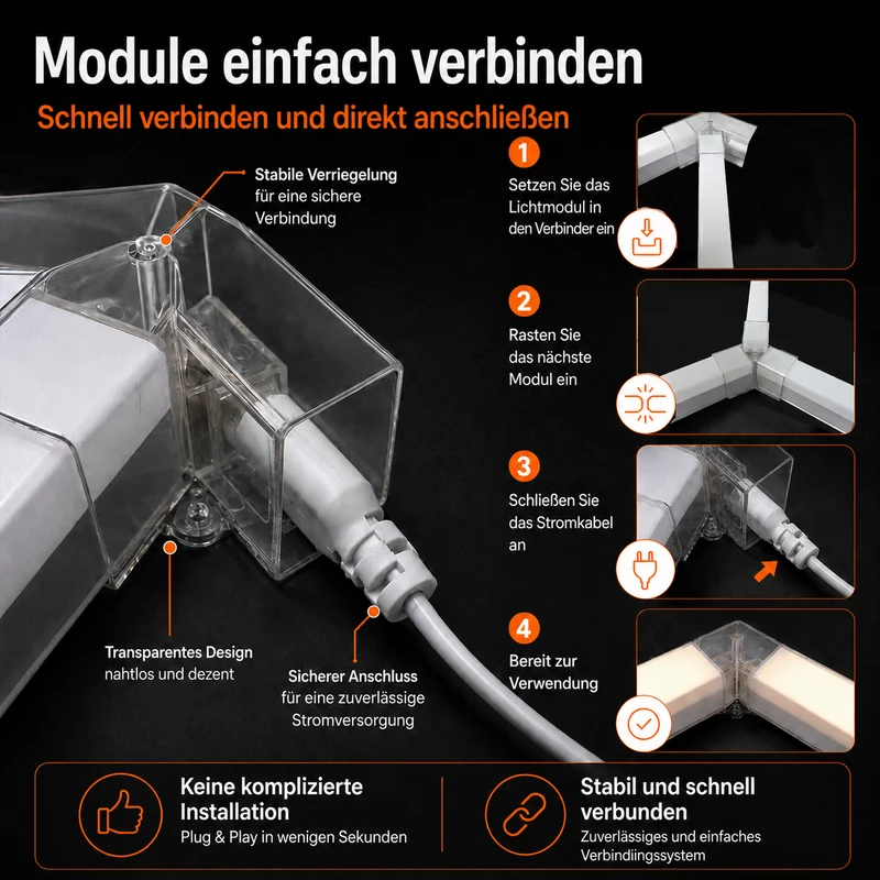 Hexagonale Beleuchtungsset | 8 Hexagone | 280W | 6000K | inkl. Zubehör