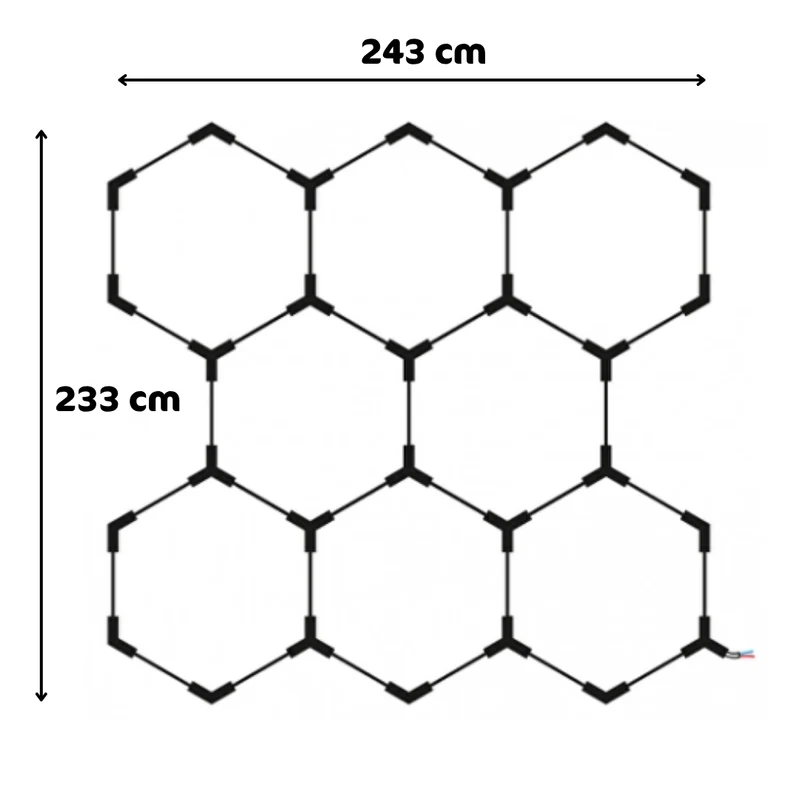 Hexagonale Beleuchtungsset | 8 Hexagone | 280W | 6000K | inkl. Zubehör