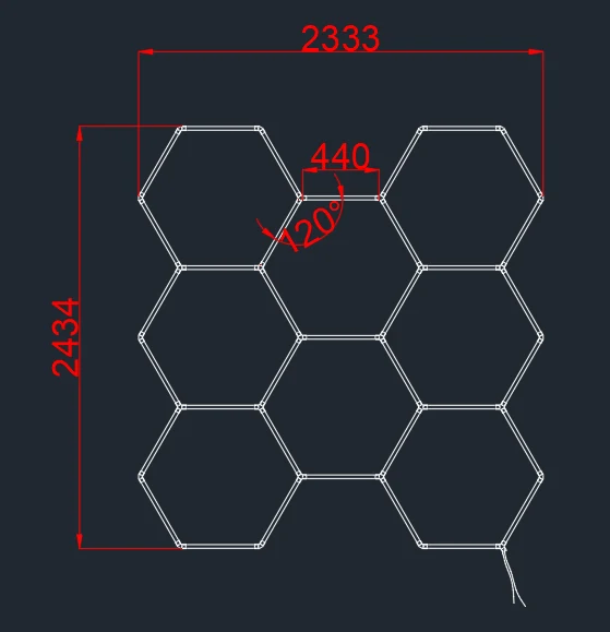 Hexagonale Beleuchtungsset | 8 Hexagone | 280W | 6000K | inkl. Zubehör