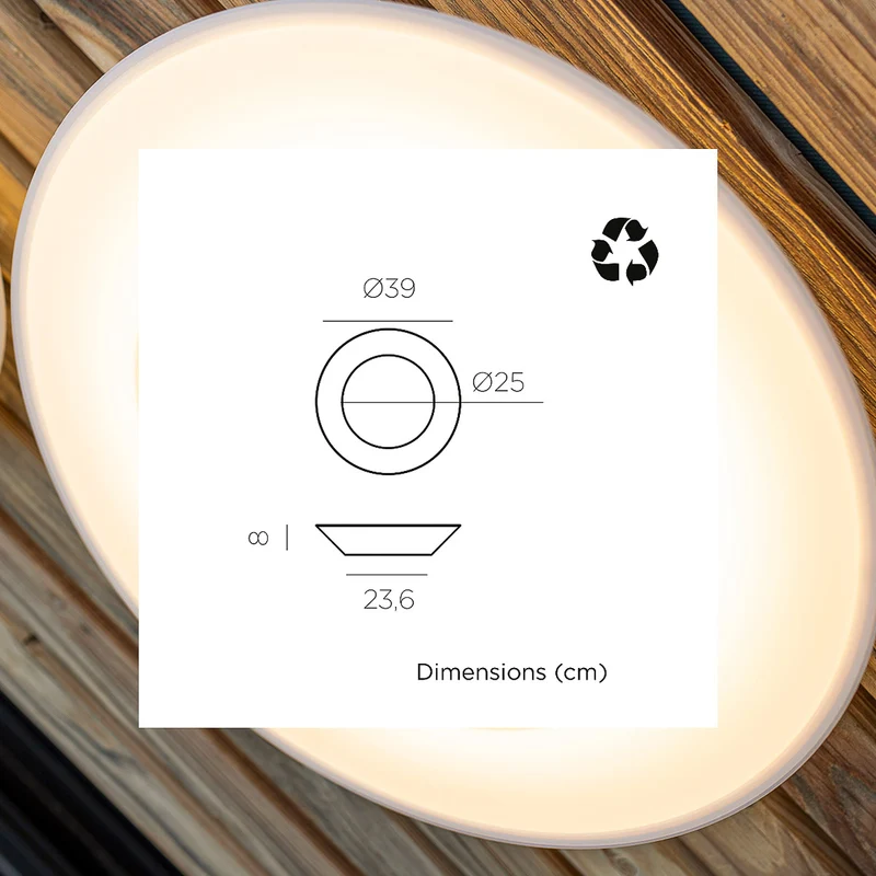 2er-Pack - WALLY DISK runde Wandleuchte mit Solarladung
