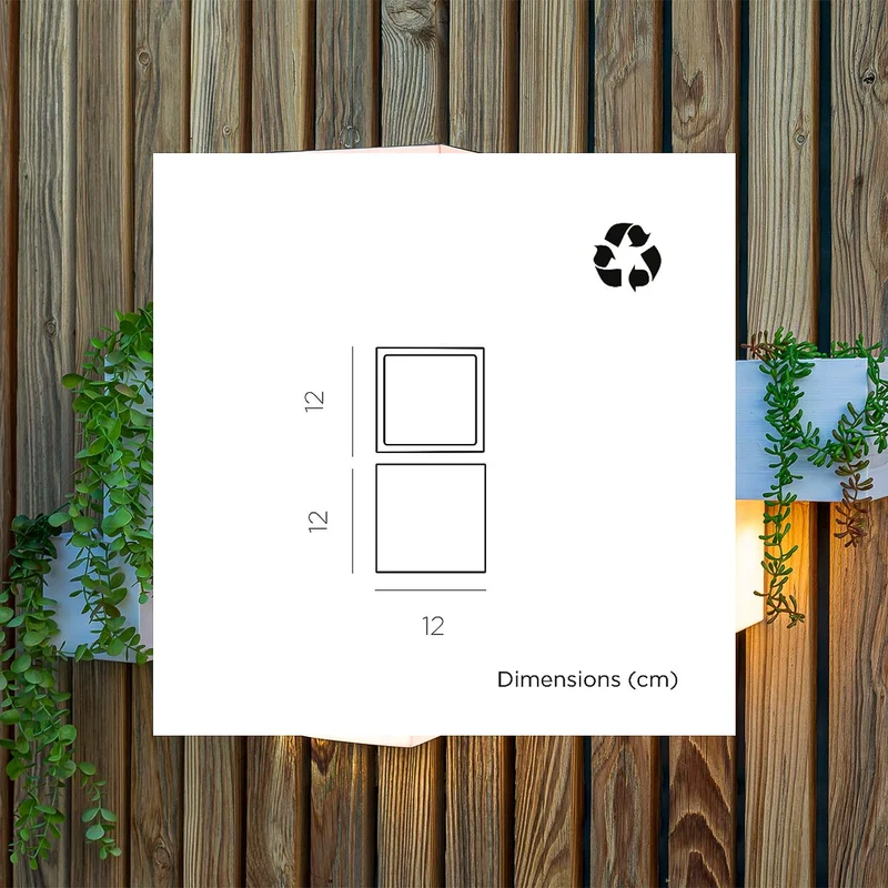 WALLY Solar-Wandleuchten & Wandtöpfe Set | Vertikaler Garten mit LED-Beleuchtung