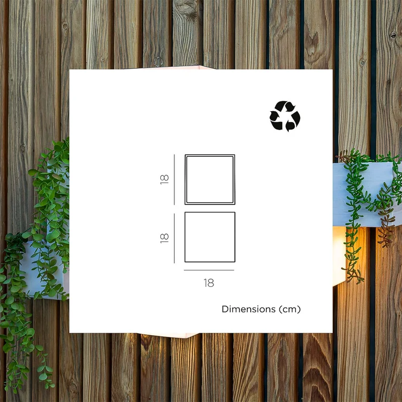 WALLY Solar-Wandleuchten & Wandtöpfe Set | Vertikaler Garten mit LED-Beleuchtung