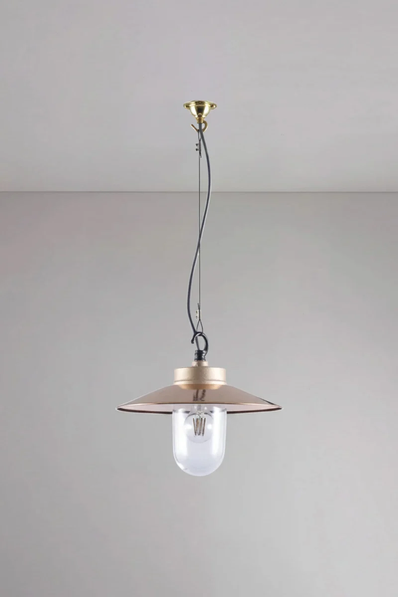 Well Glass Pendant With Visor 7680
