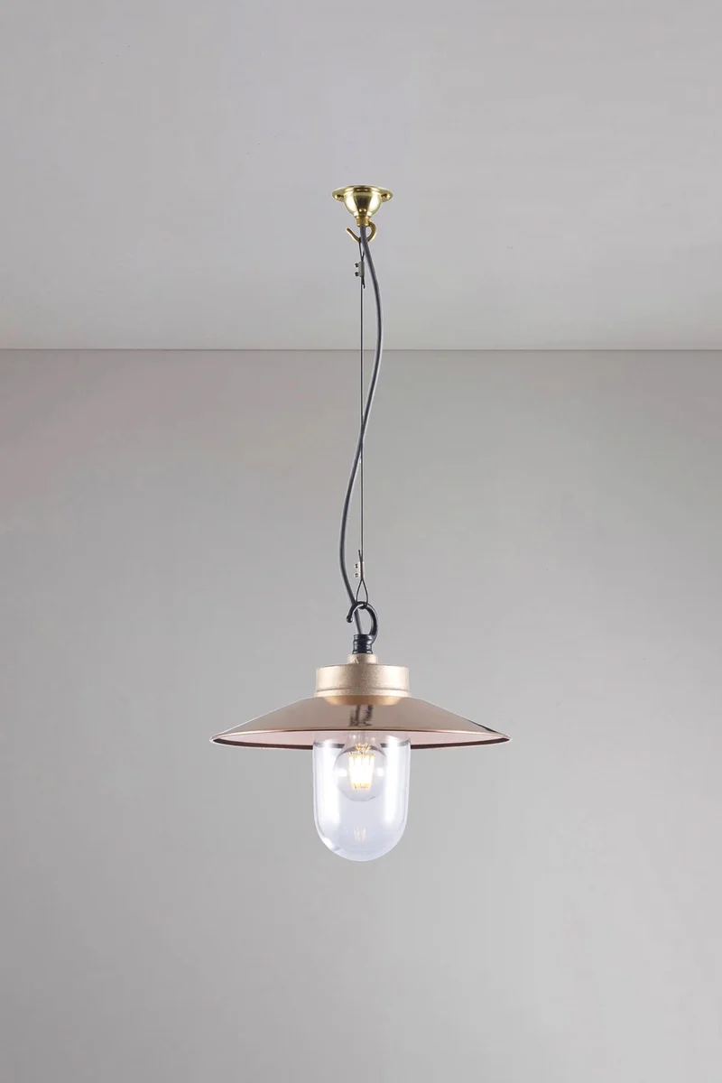 Well Glass Pendant With Visor 7680