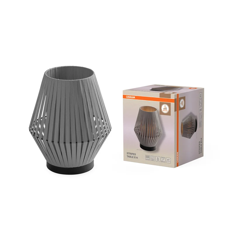OSRAM DECOR Stripes Tischleuchte 1xE14 Dunkelgrau