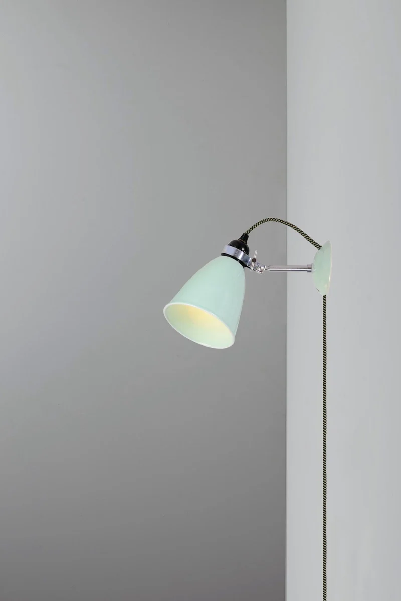 Hector Medium Dome Wall Light Plug, switch & cable