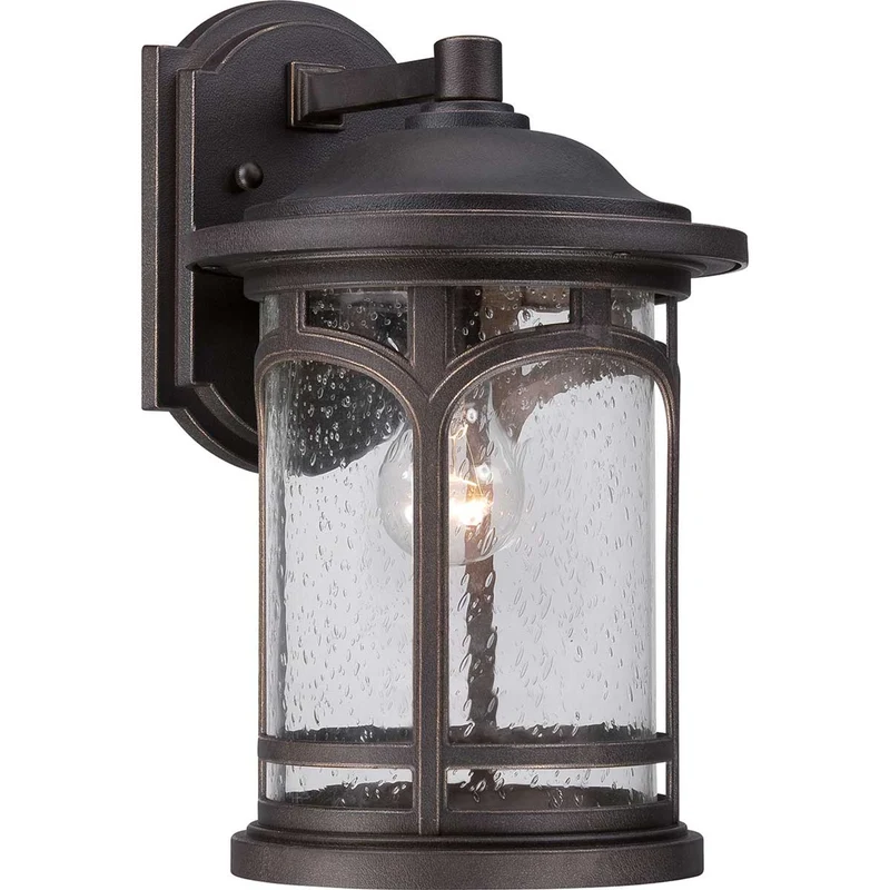 Außenwandleuchte Marblehead 1-flammig IP44 Bronze 23x37cm