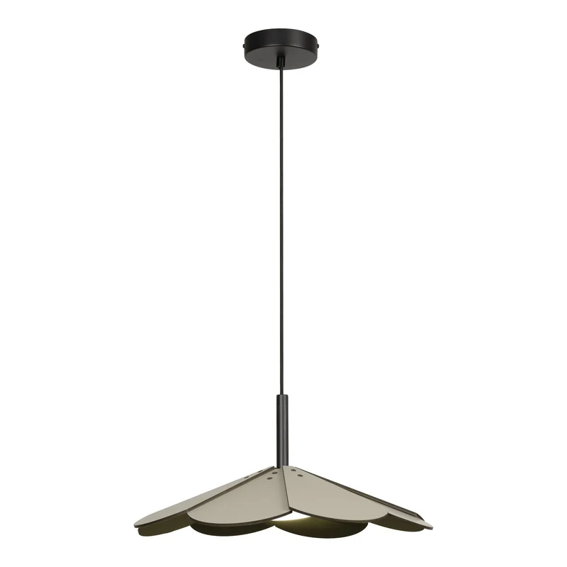 LED-Pendelleuchte Blomster dimmbar mit Holzschirm