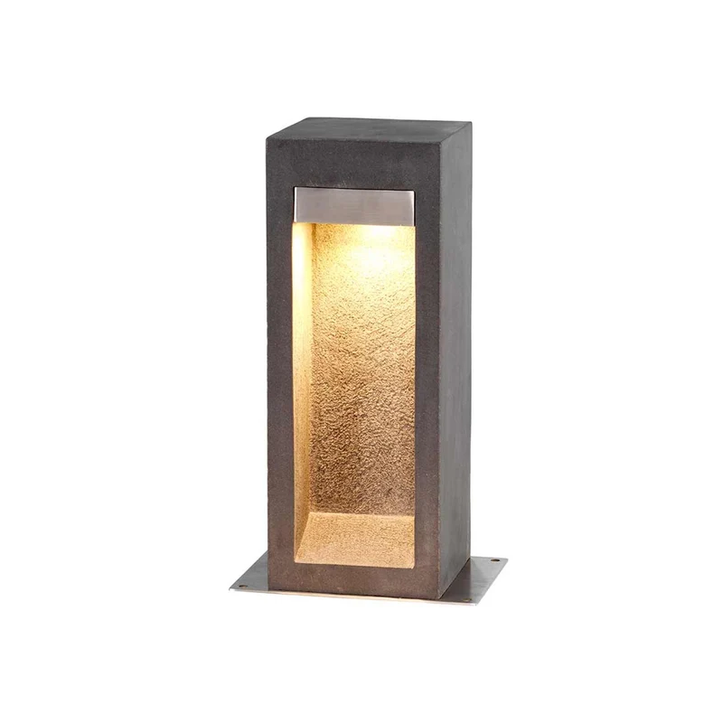LED-Pollerleuchte Parkstone 1-flammig Basaltstein IP55 40cm