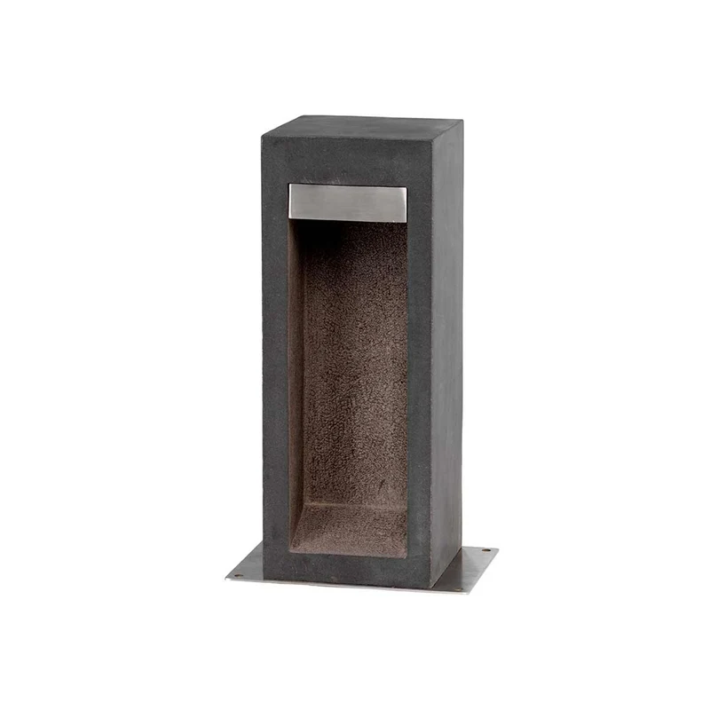 LED-Pollerleuchte Parkstone 1-flammig Basaltstein IP55 40cm