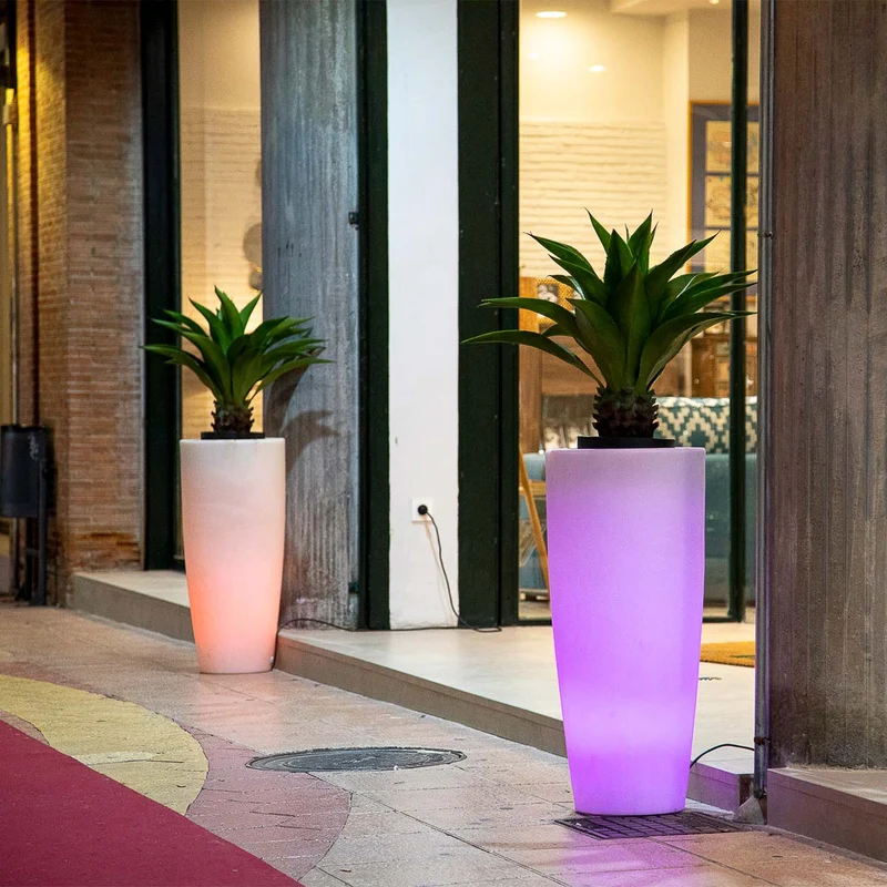BUNTE BLUMENTÖPFE BAMBU 90 LICHT