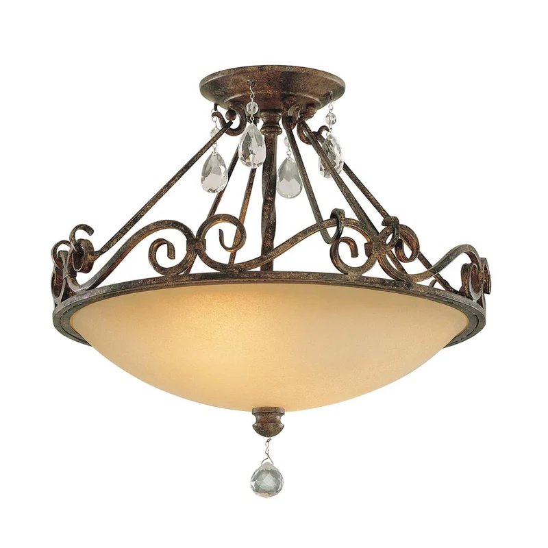 Deckenleuchte Chateau 2-flammig Bronze Ø 39cm