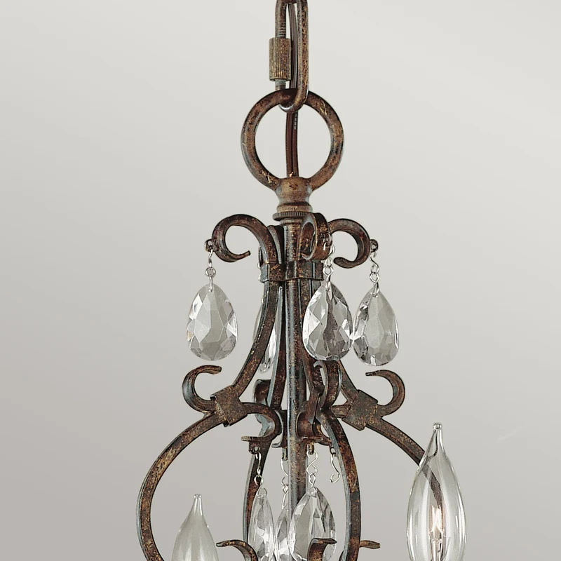 Kronleuchter Chateau 4-flammig Bronze Ø 42 cm