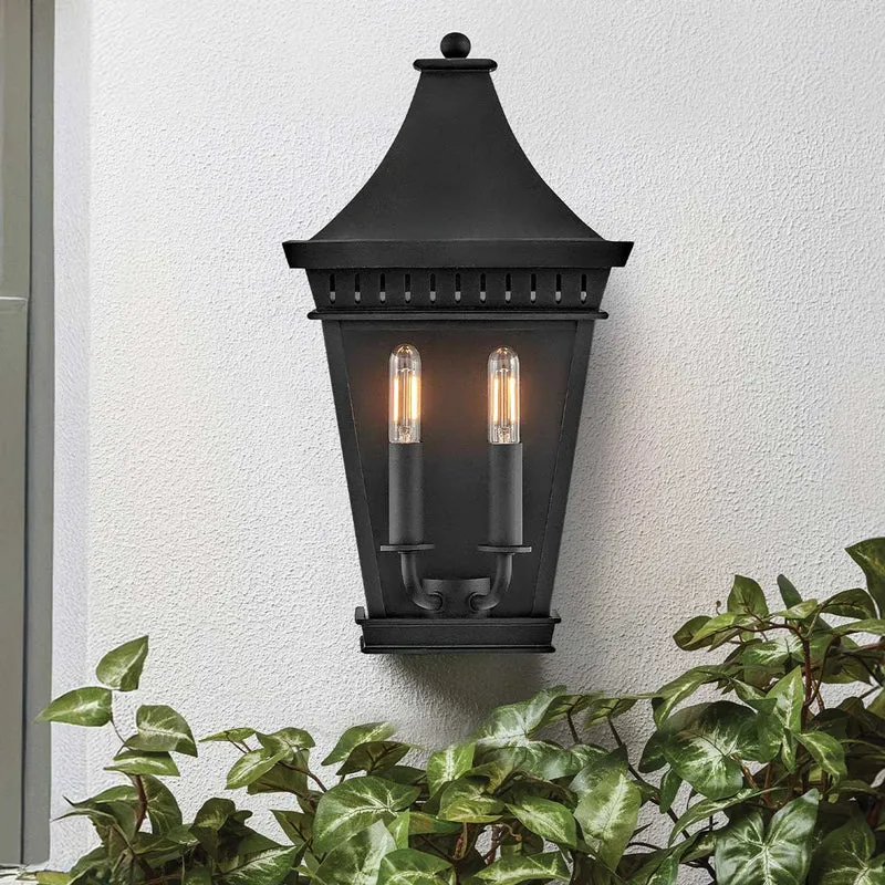 Außen-Wandlaterne Chapel Hill 2-flammig IP44 Schwarz