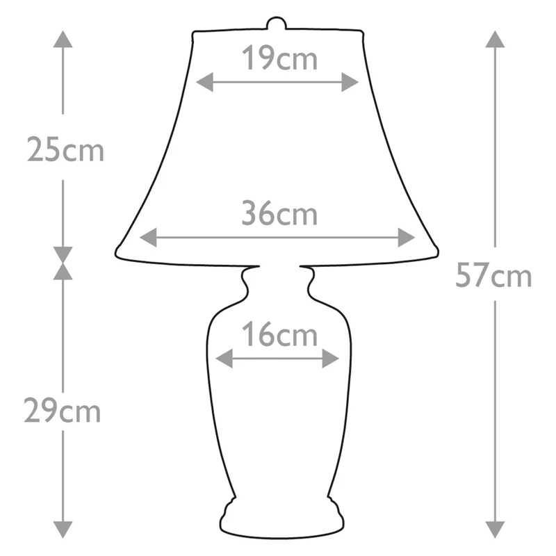 Tischleuchte Blue Ginger Jar 1-flammig Ø 36cm