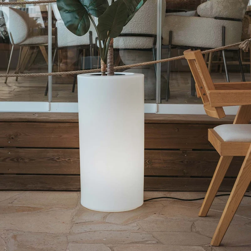RUNDES BLUMENTOPF PALMA 70 LICHT