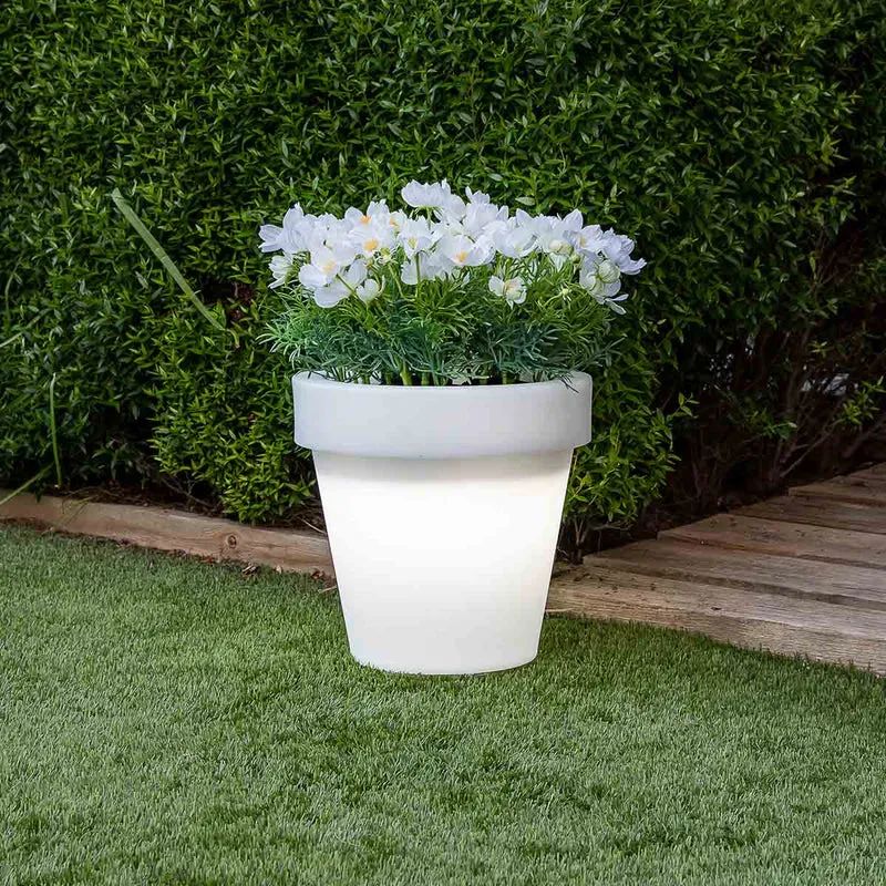 RUNDE BLUMENTOPF MAGNOLIA 45 CM LICHT