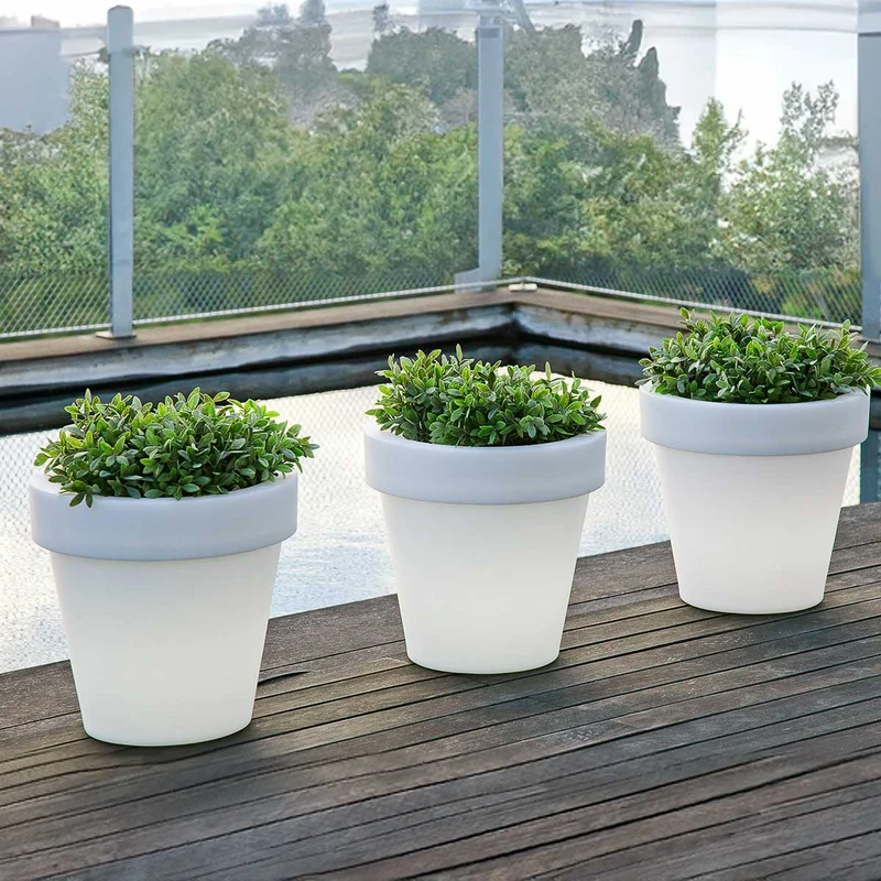 RUNDE BLUMENTOPF MAGNOLIA 45 CM LICHT