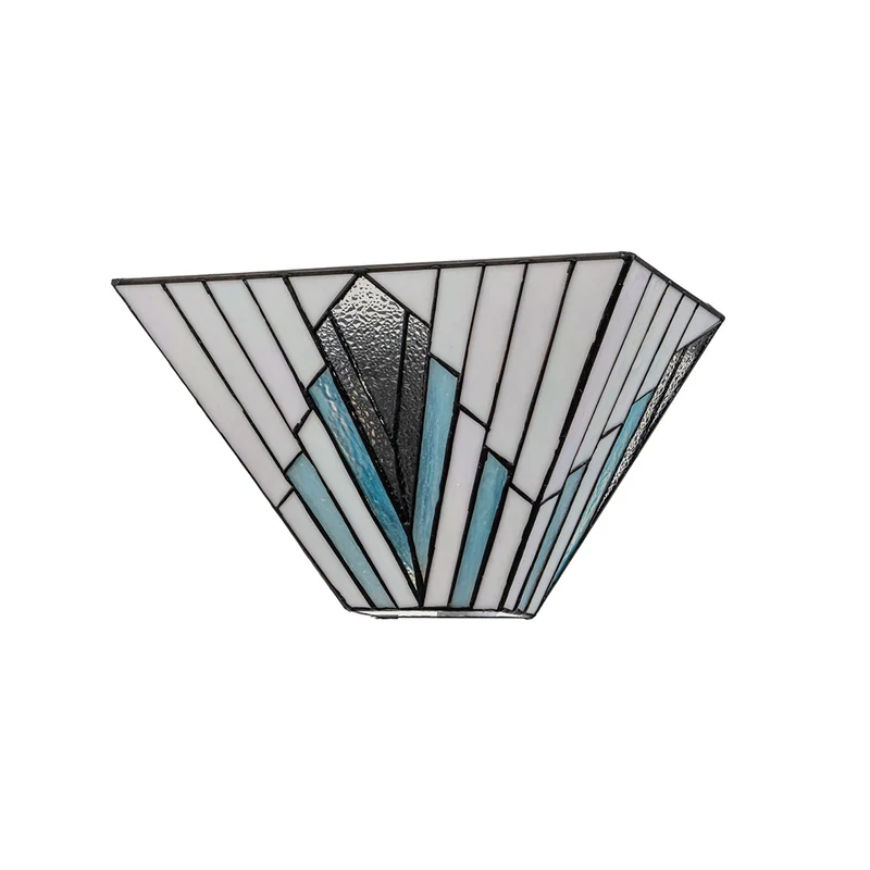 Wandleuchte Alderley 2-flammig Tiffany-Glas Bronze 31cm