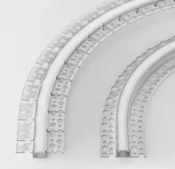 LED-Streifen Stuckprofil | 2 Meter | Silber | Weiße Abdeckung | Horizontal biegbar
