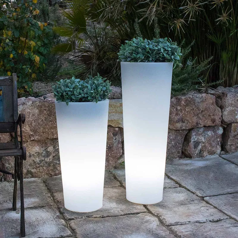 RUNDES PFLANZGEFÄSS MIT LEUCHTE FICUS 60