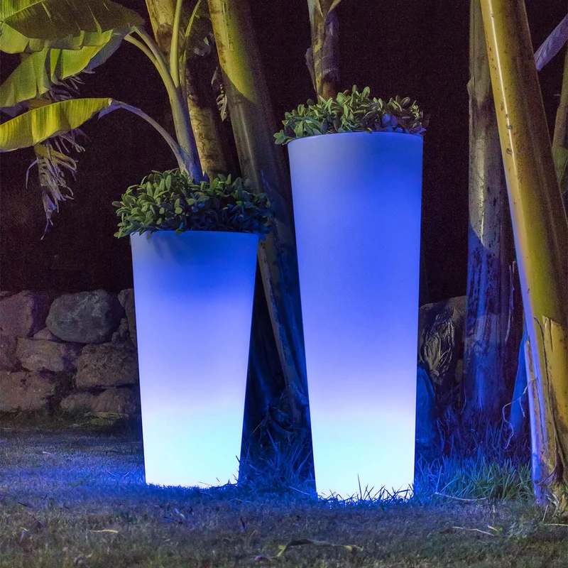 RUNDES PFLANZGEFÄSS MIT LEUCHTE FICUS 60