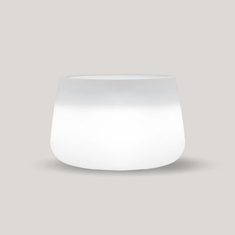 Rundes Pflanzgefäß mit Licht CAMELIA 80