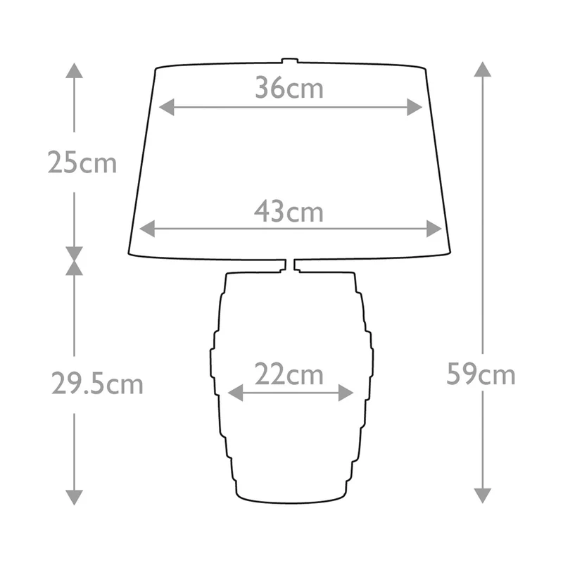 Tischleuchte Neptune 1-flammig Ø 43cm