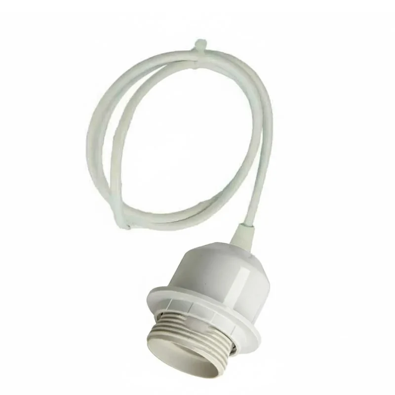 Weißes Pendelkabel mit Fassung E27 ~3544