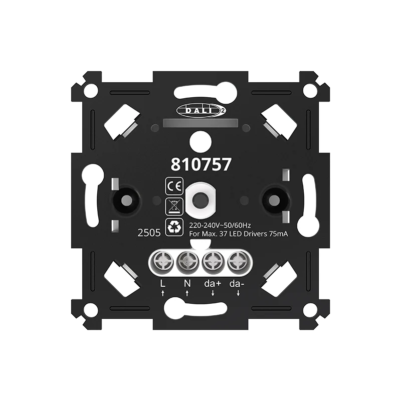 Triac Universal-LED-Dimmer | 0,5-200 W | Schwarz | Triac und DALI dimmbar