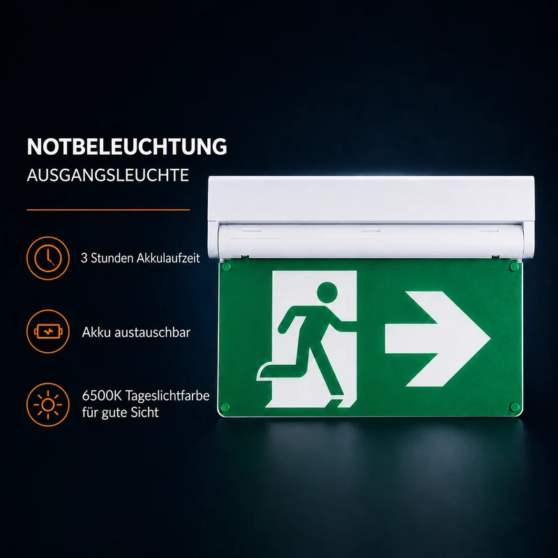 Notbeleuchtung | MIRA | 3,5W | IP20 | Weiß | Inklusive Platten