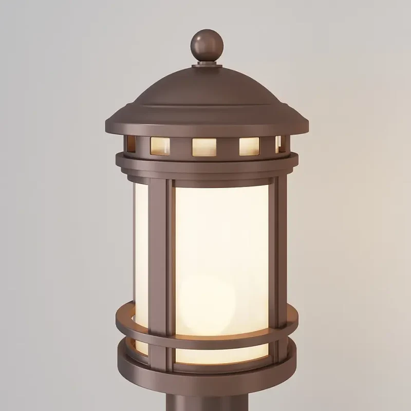 Landschaftsleuchte – Braunes Finish, Glas Metallschirm, E27 Fassung, IP44 Schutz, 1050 mm Höhe - Salamanca | Maytoni