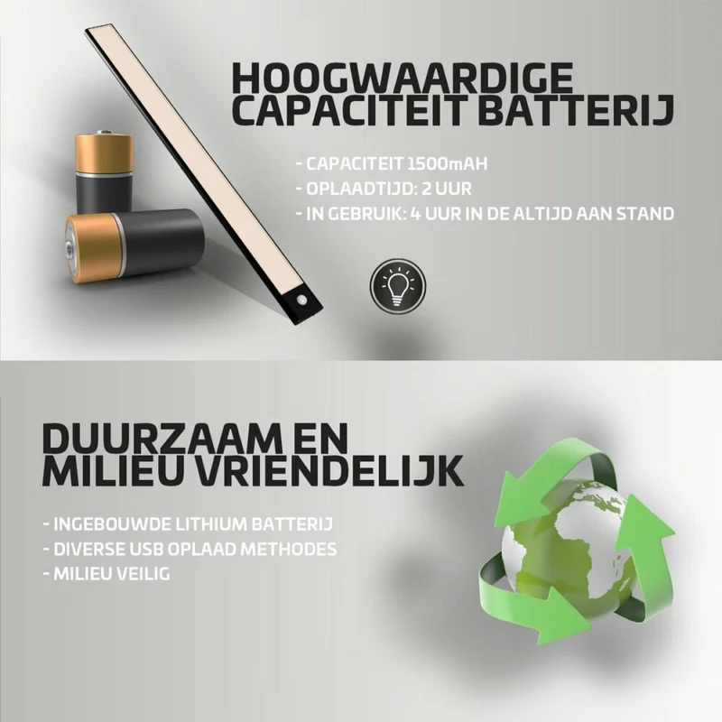 LED-Schrankbeleuchtung mit Sensor | 3,5W | Schwarz | 60cm | 3000K