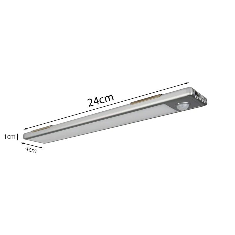 LED-Schrankbeleuchtung mit Sensor | 1,5W | Silber | 24cm | 3000K