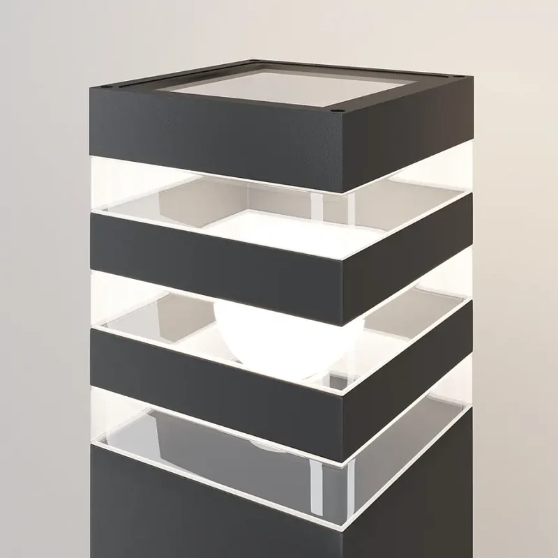 Landschaftsleuchte – Schwarzes Finish, Aluminium Gehäuse, 1× E27 Fassung, Höhe 61 cm - Unter den Linden | Maytoni