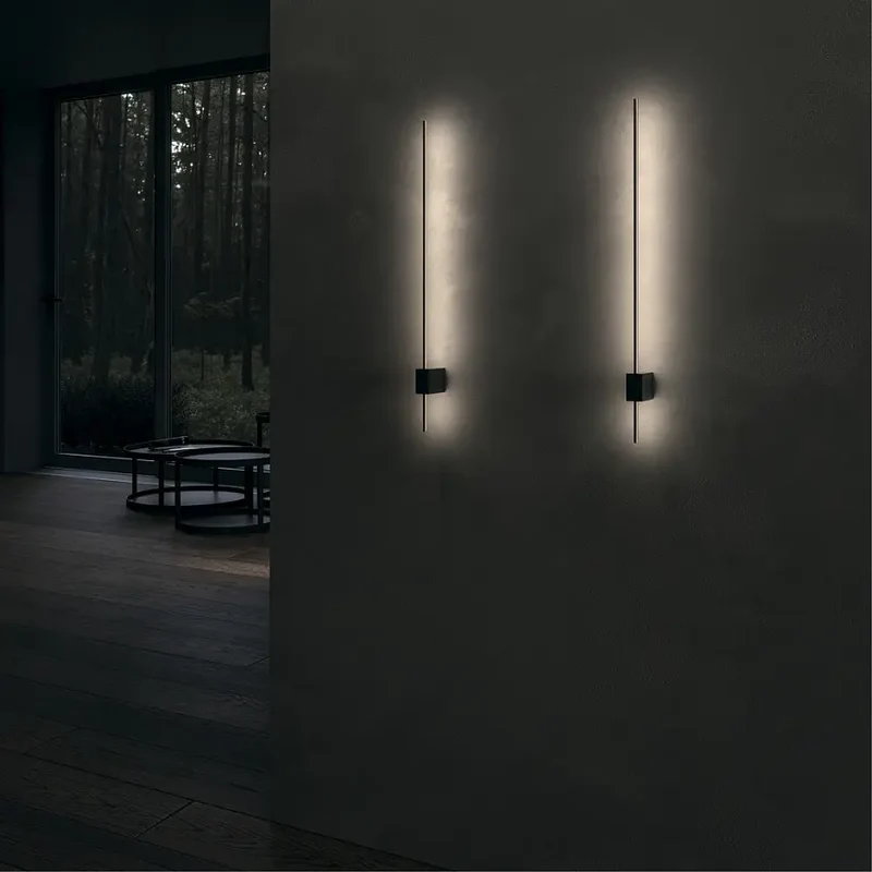 Wandleuchte – Schwarzes Aluminium, 6 W Leistung, Warmweiß, 62,3 cm Höhe - Pars | Maytoni