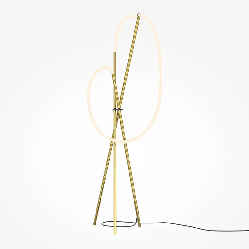 Stehleuchte – Messing Alu, warmes Licht, 162 cm hoch - Crochet | Maytoni