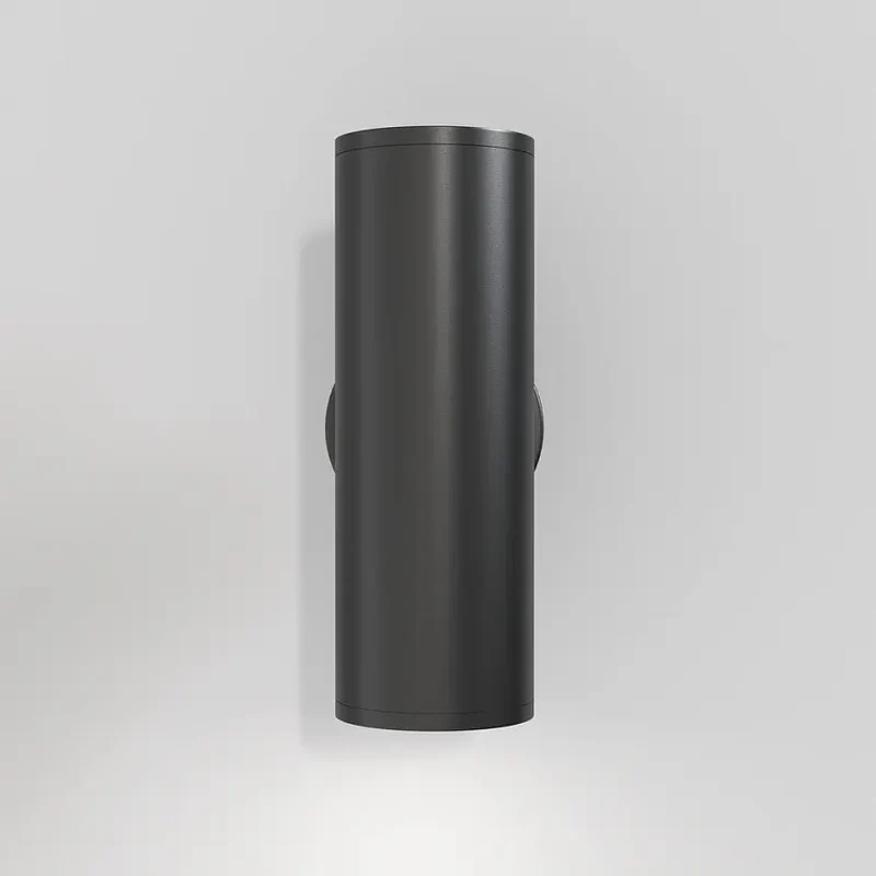 Wandleuchte – Schwarzes Aluminium, 2× GU10 Fassung, 10 W Leistung, 15 cm Höhe - Focus S | Maytoni