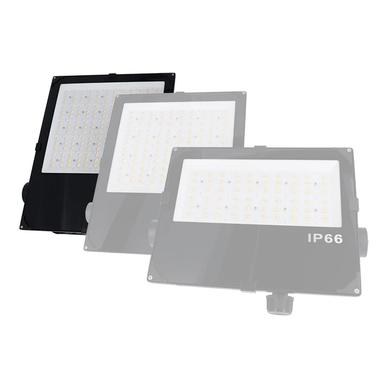 LED Industrielle Bauleuchte | Aurus | 180W, 240W, 300W Schalter | Schwarz | CCT Lichtfarbe einstellbar