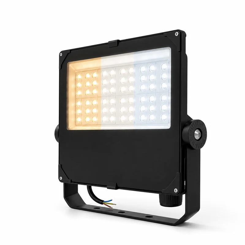 LED Industrielle Bauleuchte | Aurus | 100W, 80W, 60W Schalter | Schwarz | Einstellbare Lichtfarbe