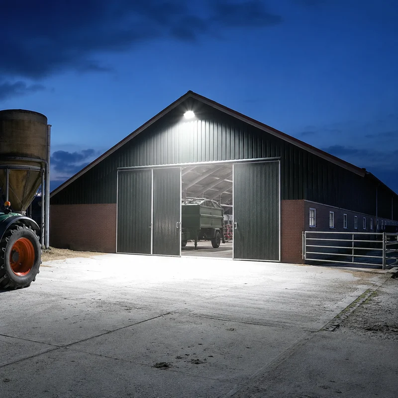 LED Industrielle Bauleuchte | Aurus | 100W, 80W, 60W Schalter | Schwarz | Einstellbare Lichtfarbe