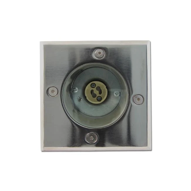 6-teiliges Smart-LED-Bodenstrahler-Set, GU10, quadratisch, Edelstahl, IP66, inkl. Philips-Lichtquelle, HUE-kompatibel