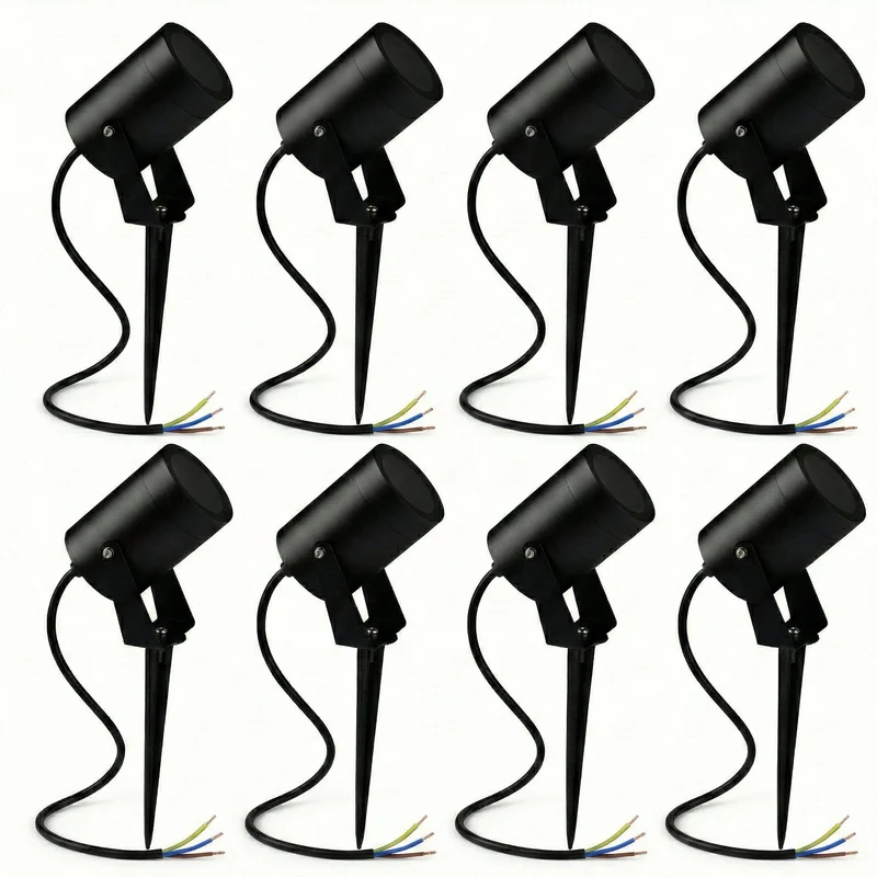 8-teilig | LED-Bodenstrahler GU10 rund | SPIKE | IP65 | Inkl. PHILIPS Lichtquelle