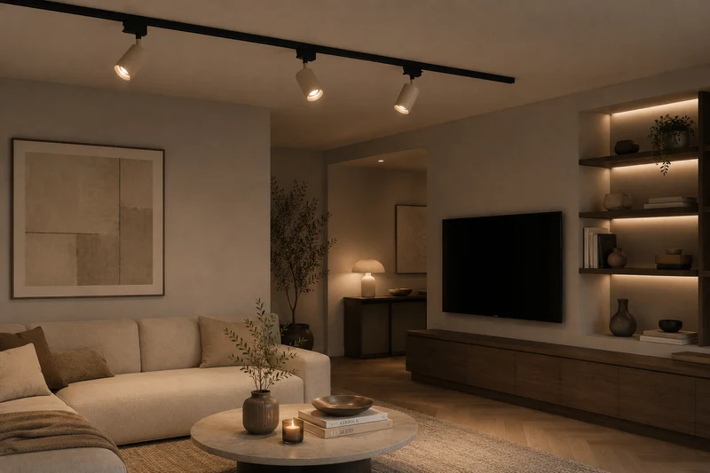LED 1-Phasen-Stromschienenstrahler | Beige | GU10 Fassung | 55mm | LUCERNO