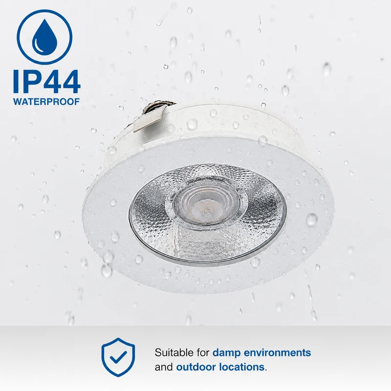 6x Baston LED Einbaustrahler Küche Ø55mm | dimmbare Küchenbeleuchtung | Unterbauleuchte Küche & Schrankbeleuchtung | 2700K | inkl. Fernbedienung | 3W | Weiß