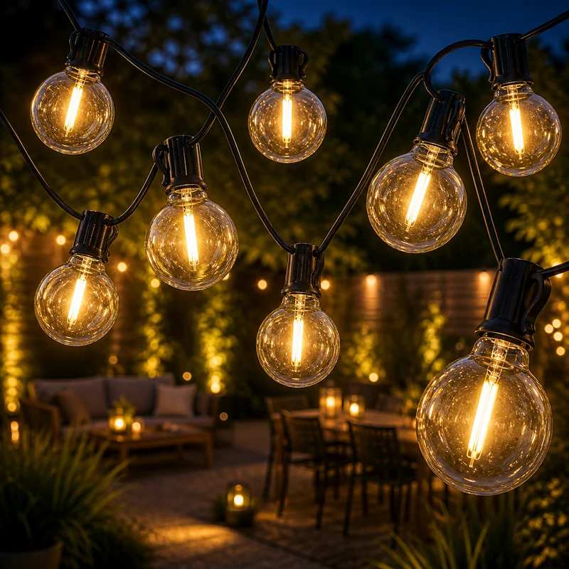 50M Lichterkette mit Fernbedienung | Inkl. 87x LED-Lampen | DIMMBAR | 1W | 2700K | 24V | Plug & Play | Verbindbar
